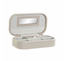 JOYERO LINO ESPEJO 18,5X10X5 SATINADO BEIGE