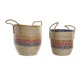 CESTA SET 2 SEAGRASS 35X35X46 NARANJA