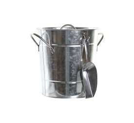 CUBO METAL 25X22X21 4,5L HIELOS ZINCADO PLATEADO